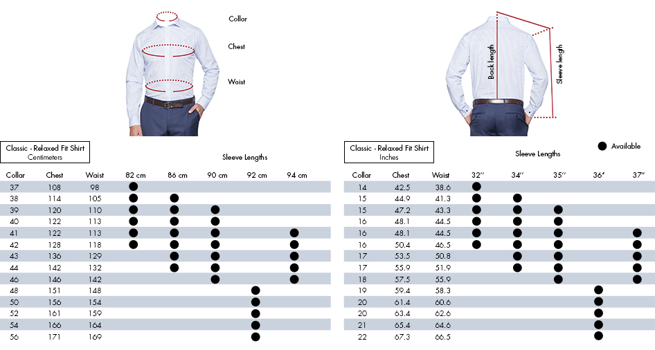 australia pants size chart
